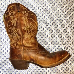 Ariat 15834 Legend Square Toe Women's Brown Pull On Leather Cowboy Boots 9.0